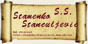 Stamenko Stančuljević vizit kartica
